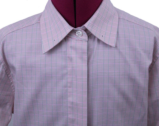 Shirt DeRegnaucourt Pink and Taupe Plaid