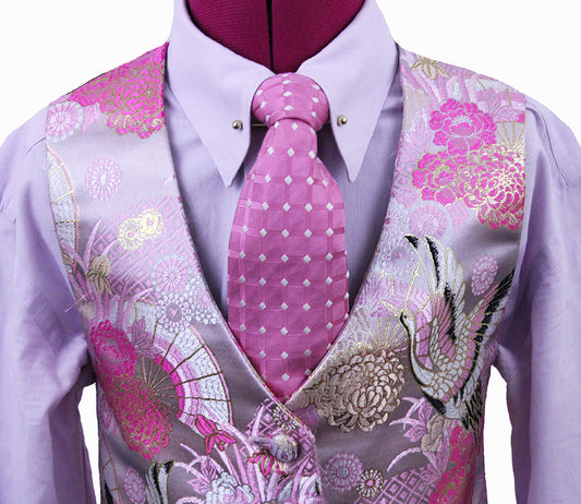 Vest Scintilla Pink Brocade