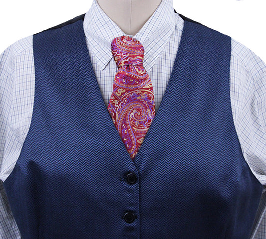 Vest Carl Meyers Slate Blue Herringbone Sheen