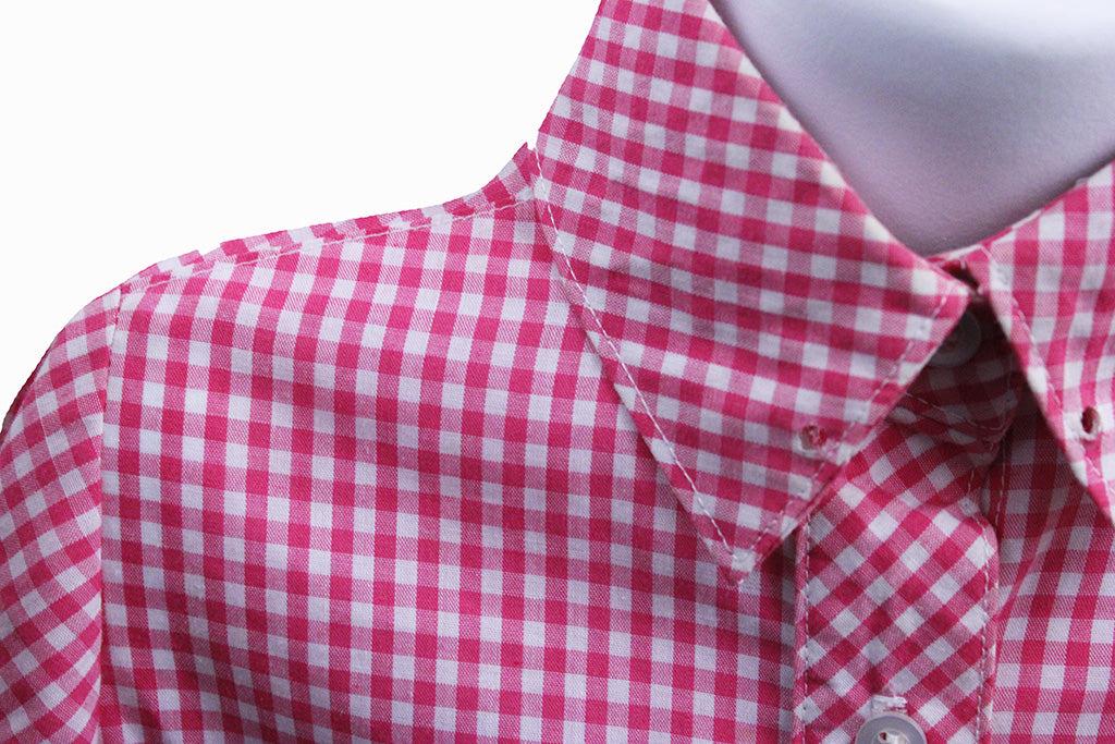 Shirt Berry and White Gingham