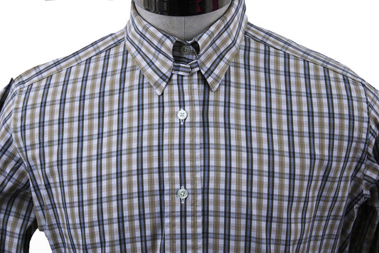 Shirt Becker Brothers Gold and Brown Plaid