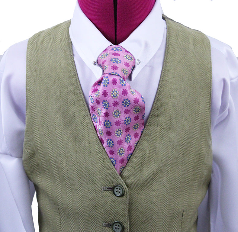 Vest Carl Meyers Sage Green Herringbone