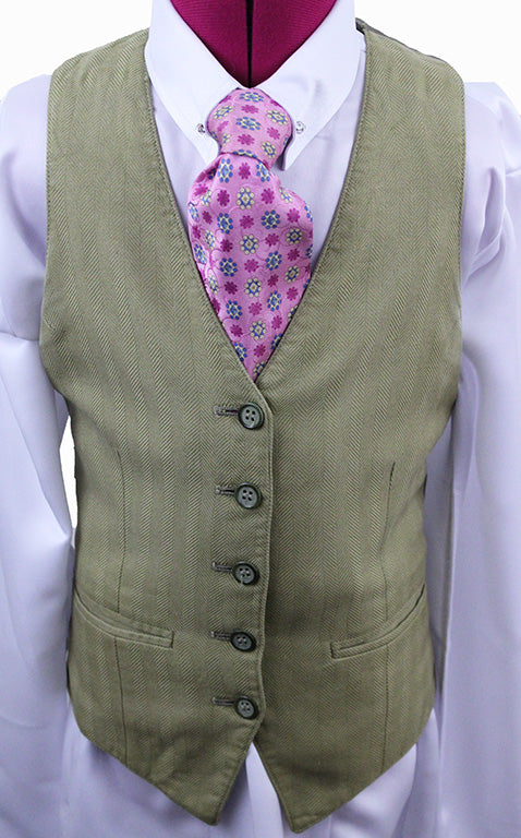 Vest Carl Meyers Sage Green Herringbone