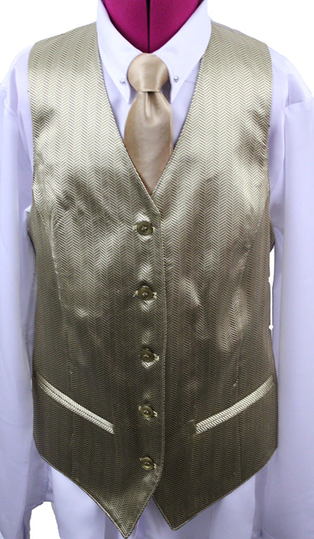 Vest Becker Brothers Gold Herringbone Sheen