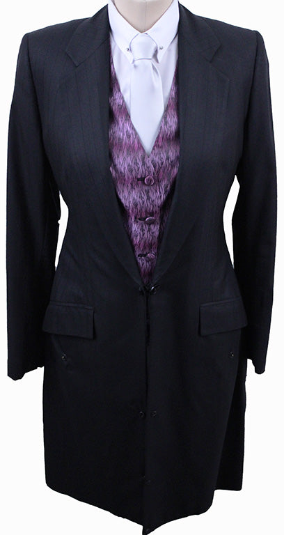 Day Suit Carl Meyers Black with Thin Shadow Stripe