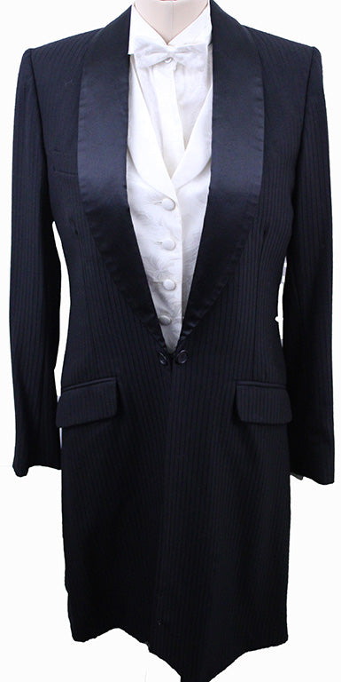 Formal Becker Brothers Black Thin Shadow Stripe with TWO JODS