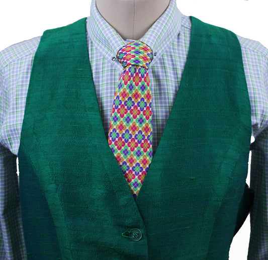 Vest Custom Emerald Silk
