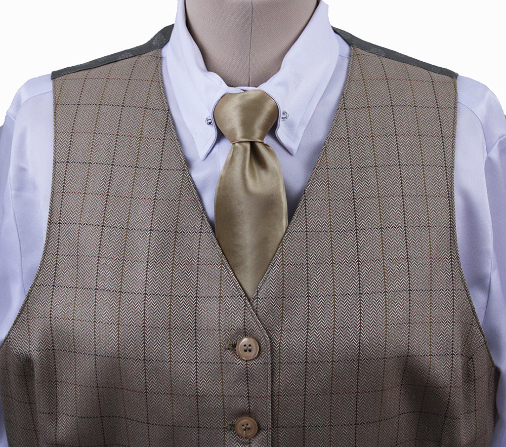 Vest Carl Meyers Gold with Brown and Tan Windowpane