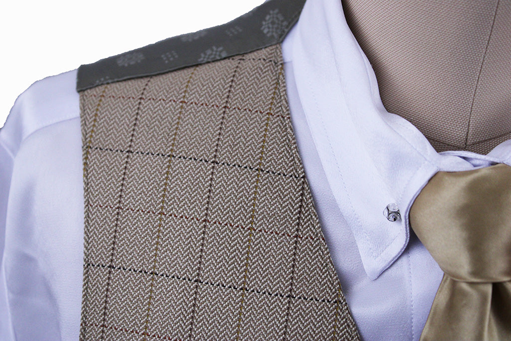 Vest Carl Meyers Gold with Brown and Tan Windowpane