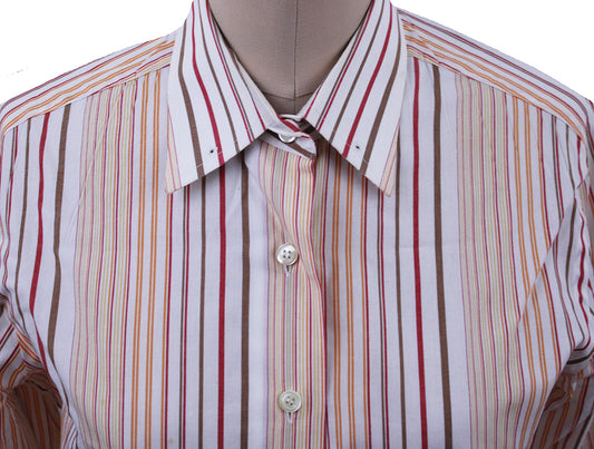 Shirt Show Season Orange, Brown ,and Red Stripe