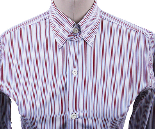 Shirt Marsha DeArriaga White with Red and Blue Stripe