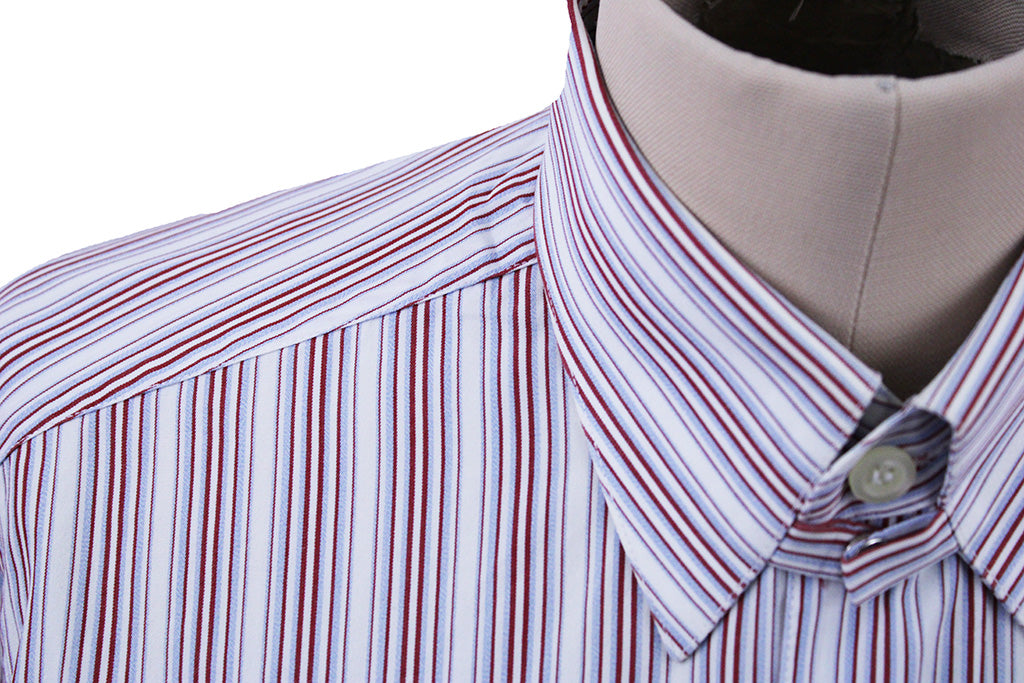 Shirt Marsha DeArriaga White with Red and Blue Stripe