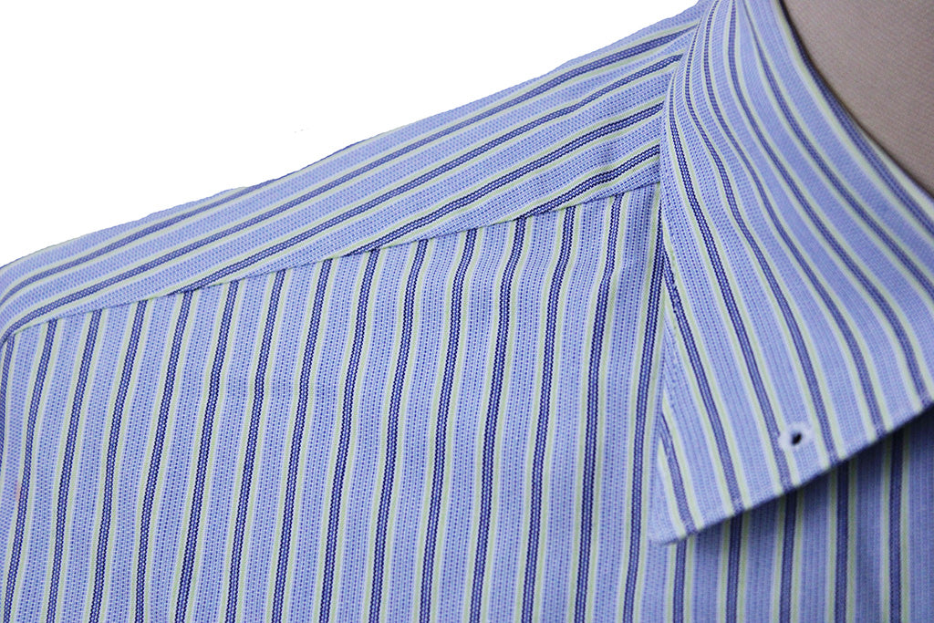 Shirt Carl Meyers Blue with Yellow Stripe