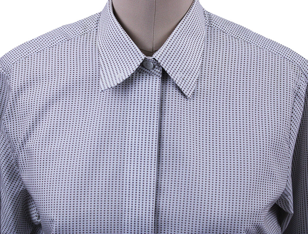 Shirt Issued By Ellie May White with Brown Square