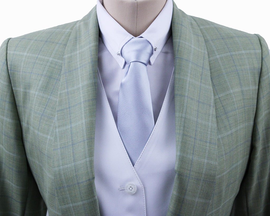 Day Coat Becker Brothers Mint Green with Blue and Silver Windowpane