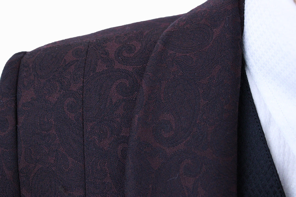 BRAND NEW! Chavez Merlot and Black Paisley Brocade