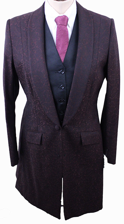 BRAND NEW! Chavez Merlot and Black Paisley Brocade