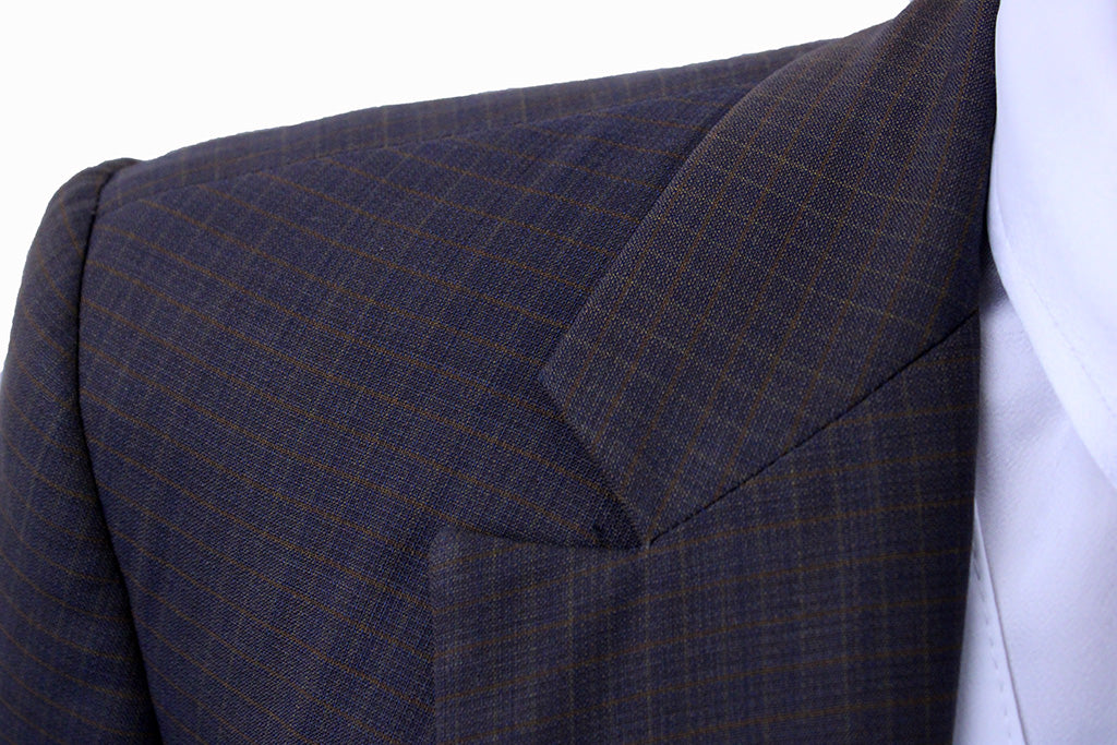 Day Suit DeRegnaucourt Brown with Orange and Blue Box Check