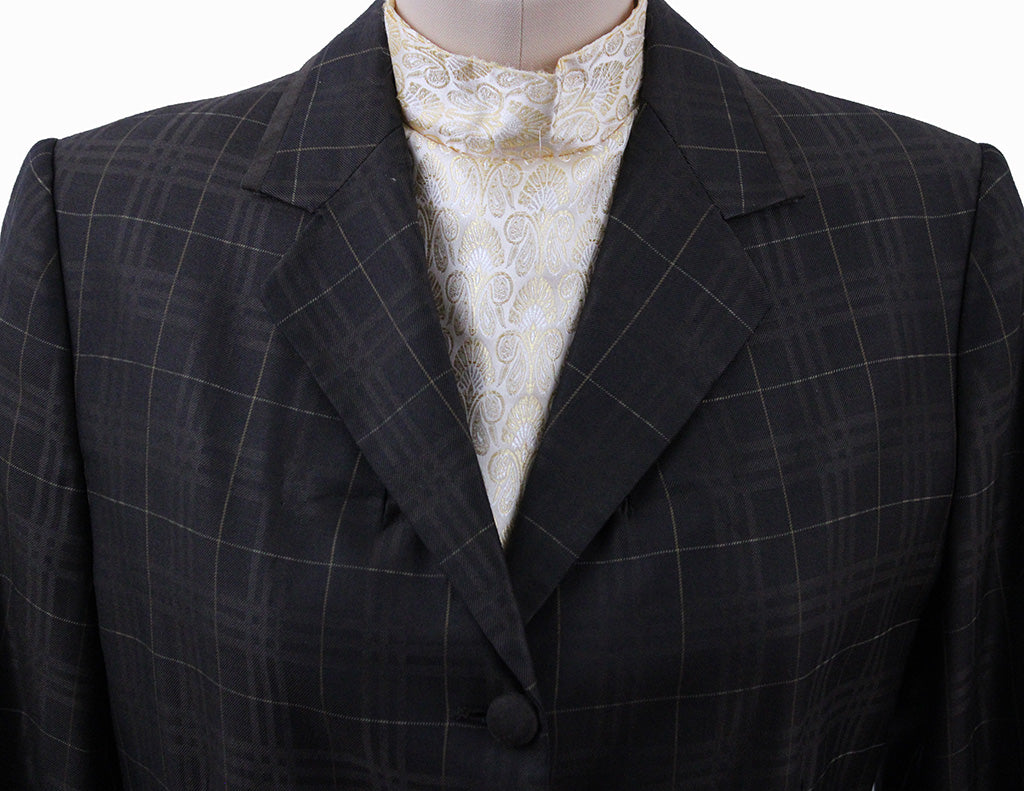 Hunt Coat Frierson Brown Shadow Plaid with Gold Windowpane