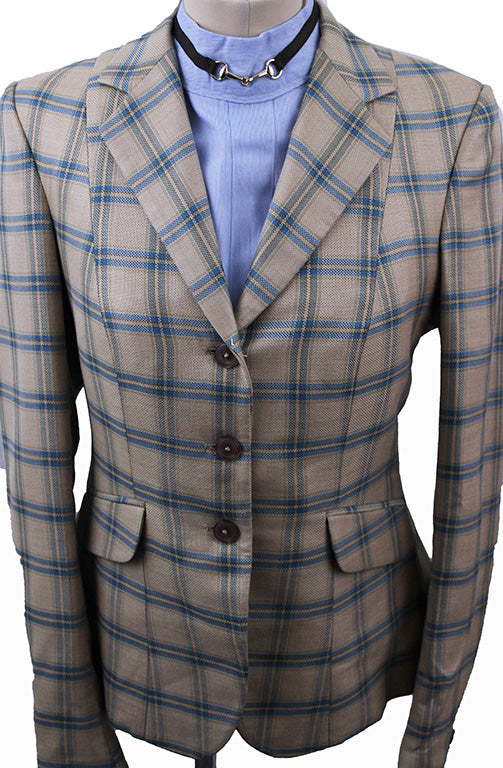 Hunt Coat Becker Brothers Gold with Aqua Windowpane