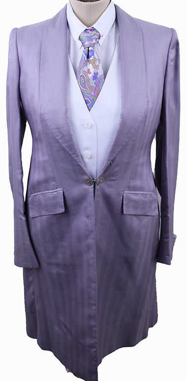 Day Coat Becker Brothers Icy Purple Herringbone