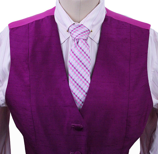 Vest Marsha DeArriaga Magenta Sateen