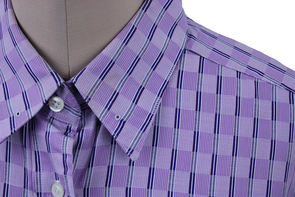 Shirt Becker Brothers Purple and Lavender Box Pattern