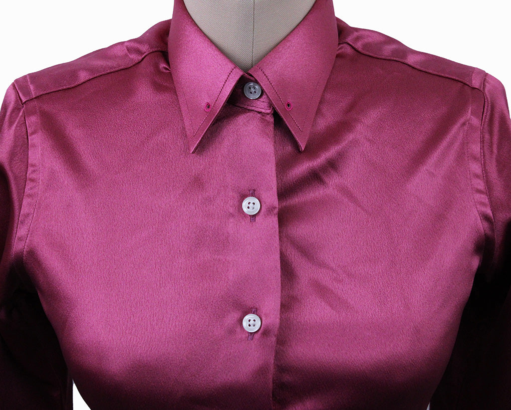 Shirt Show Season Berry Pink Satin