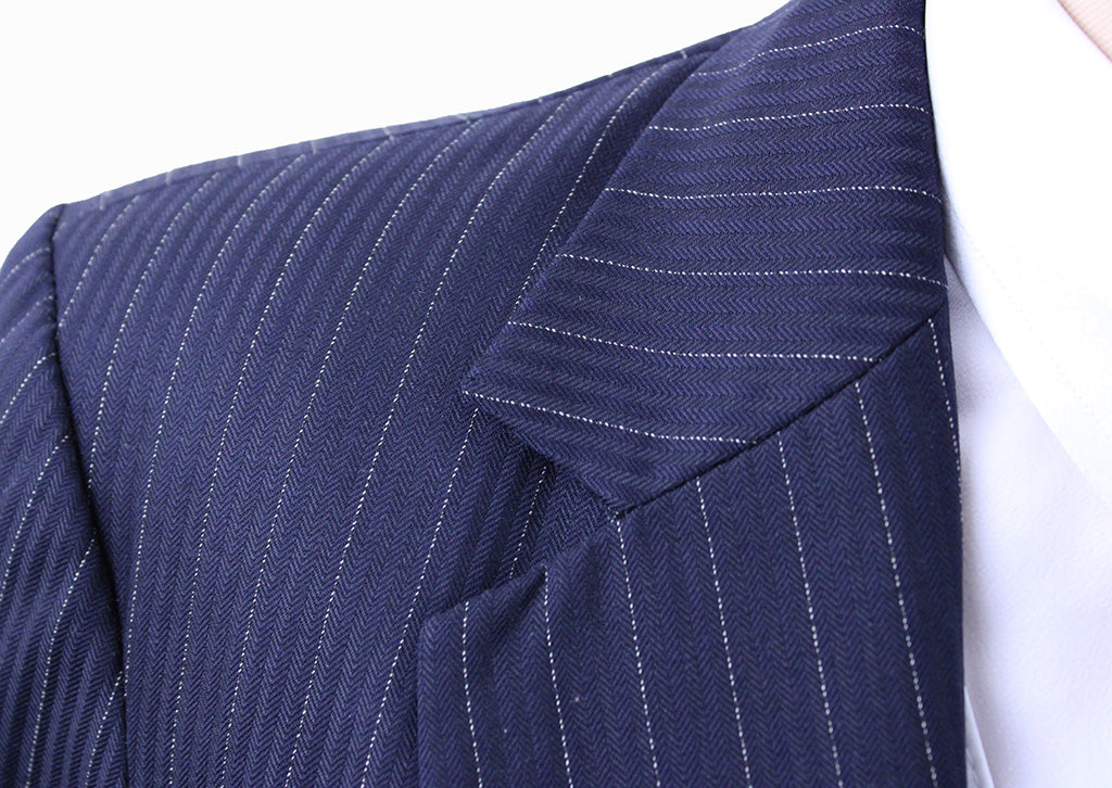 Day Suit JLC Navy Shadow Stripe with White Pinstripe with TWO JODS