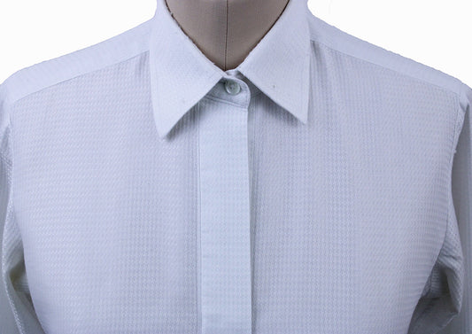 Shirt Issued By Ellie May White Geometric Sheen