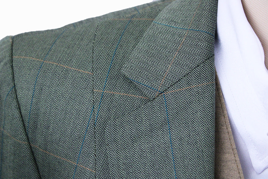 Day Coat Chavez Hunter Green with Blue and Gold Windowpane