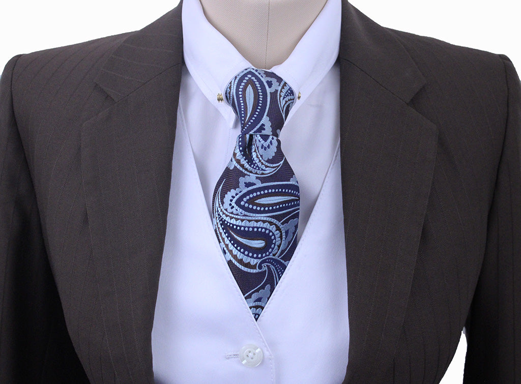 Day Suit Show Season Brown Thin Shadow STripe