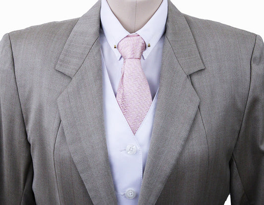 Day Suit Marsha DeArriaga Tan with Pink Pinstripe