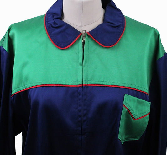 Road Silks Navy with Green and Red