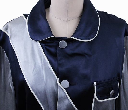 Road Silks Navy and Silver