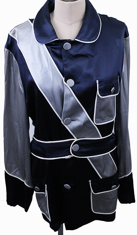 Road Silks Navy and Silver