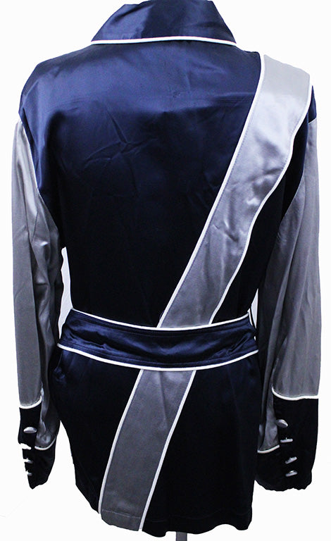 Road Silks Navy and Silver