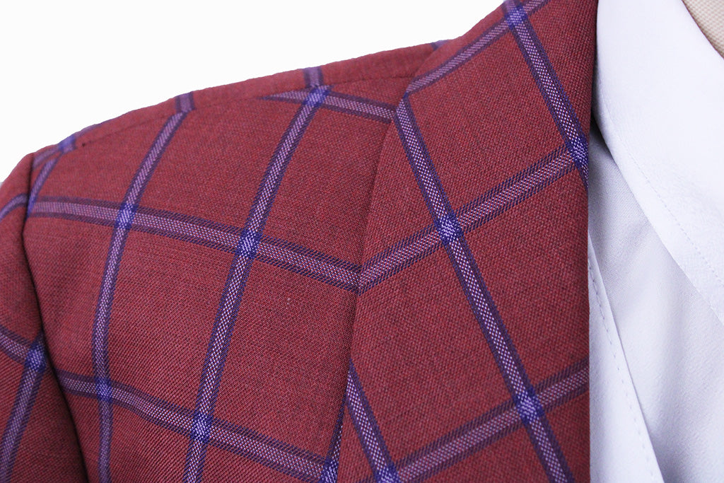 BRAND NEW! Issued By Ellie May Scarlett and Purple Windowpane Day Coat