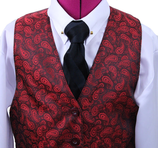 Issued By Ellie May Red Paisley Vest