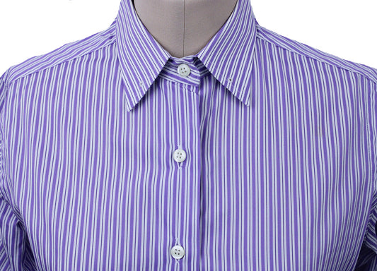 Shirt Show Season Purple and White Pinstripe