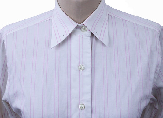 Shirt DeRegnaucourt White with Pink Stripe