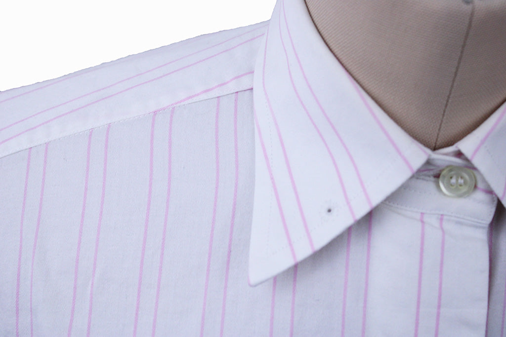 Shirt DeRegnaucourt White with Pink Stripe