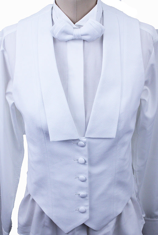 BRAND NEW! Chavez White Pique Formal Vest