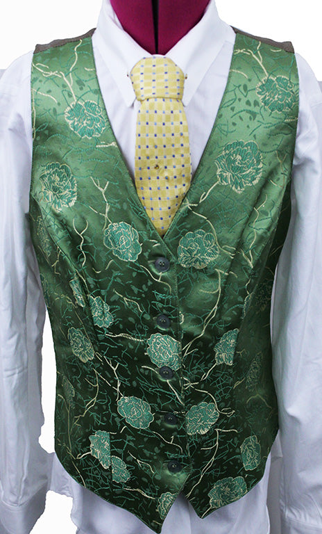 Vest Hartmeyer Sage Green Brocade