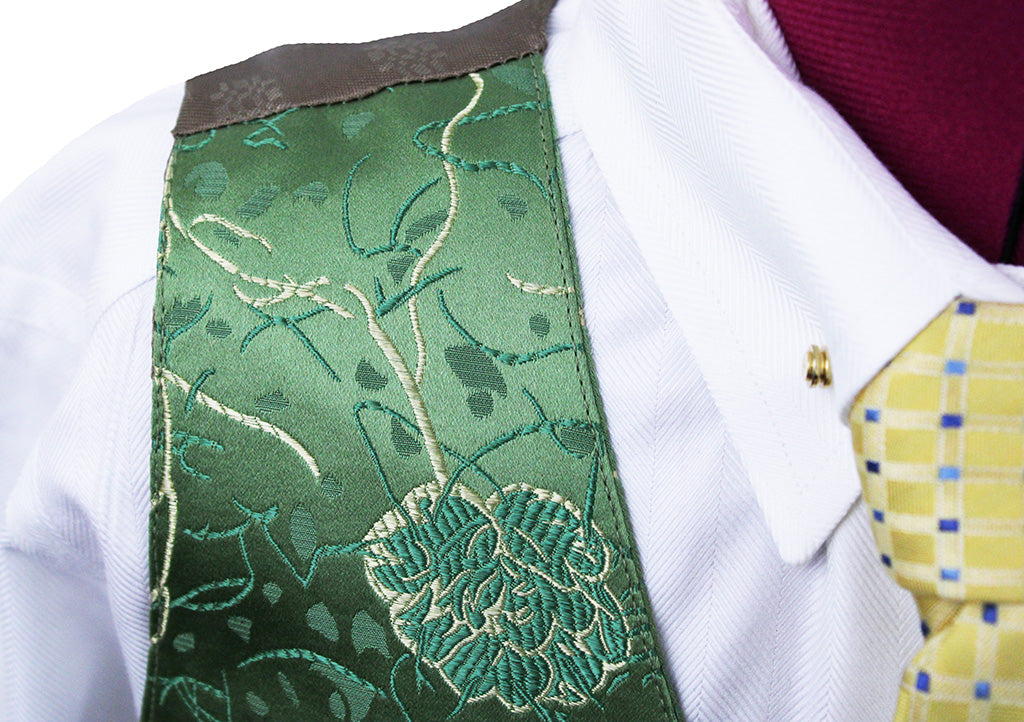 Vest Hartmeyer Sage Green Brocade