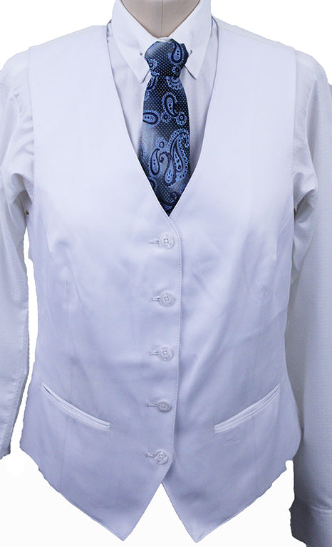 Issued By Ellie May White Satin Vest 39