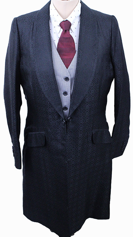 Day Suit Frierson Black Medallion Brocade Sheen