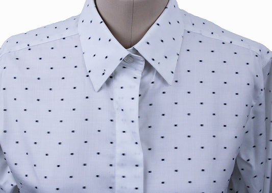 Shirt Frierson White with Black Dot