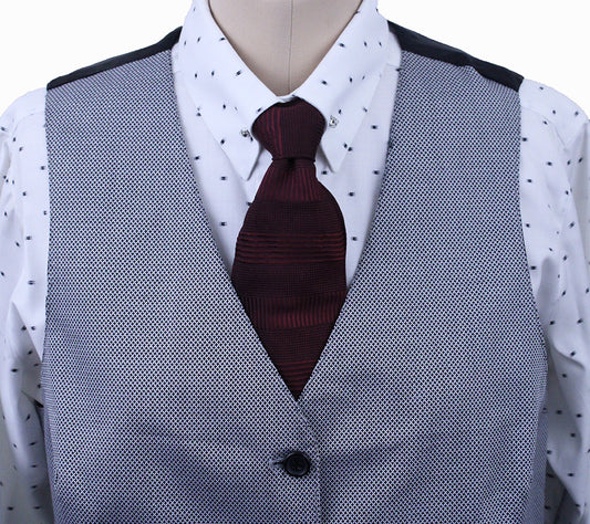 Vest Frierson White and Black Micro Geometric