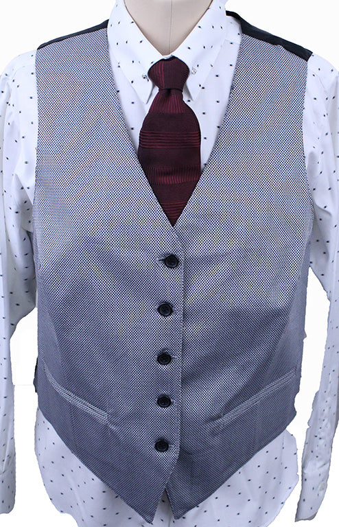 Vest Frierson White and Black Micro Geometric